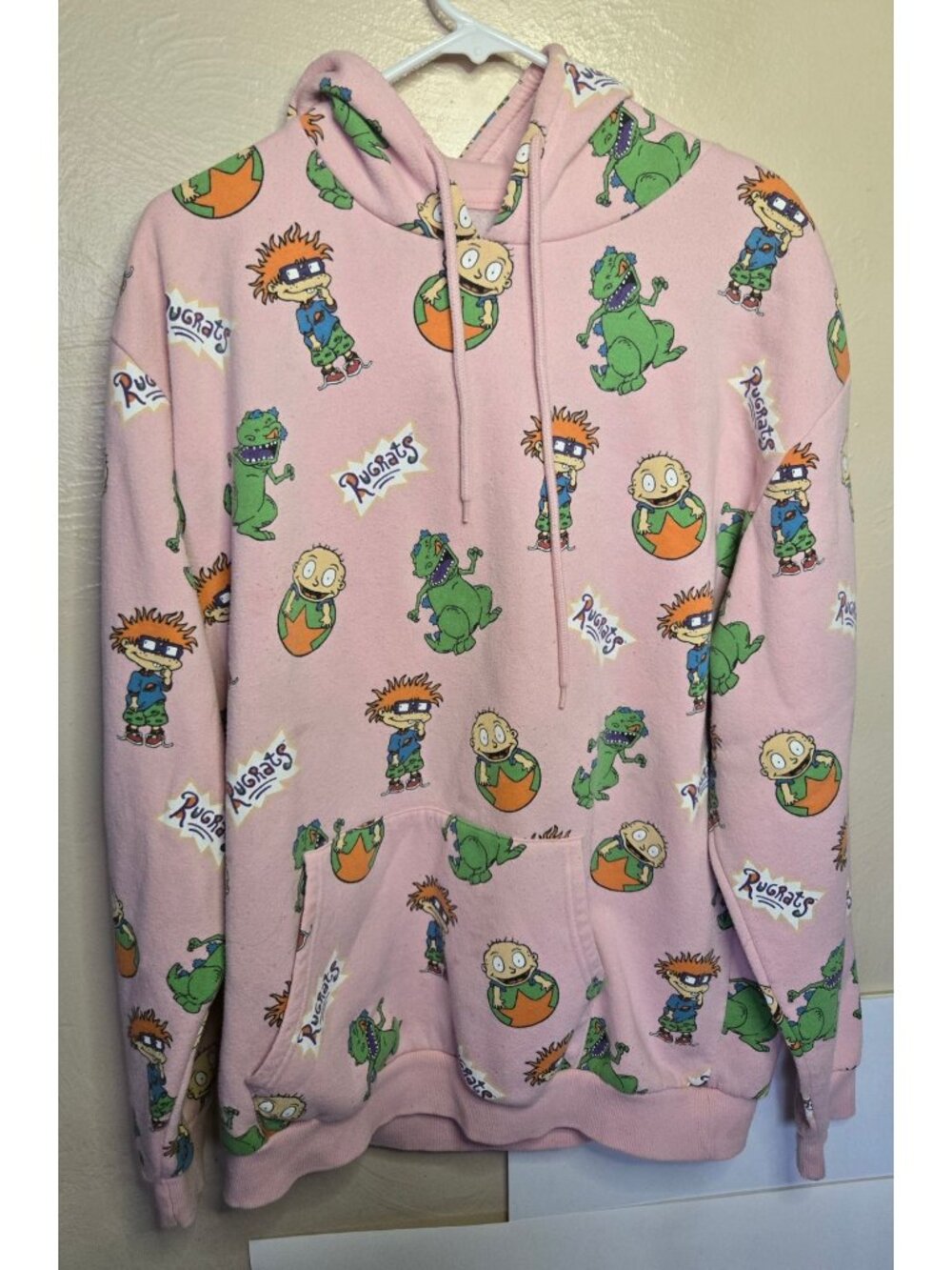 Nickelodeon Rugrats Unisex Pullover Hoodie Size XL Classic Cartoons Family Fun